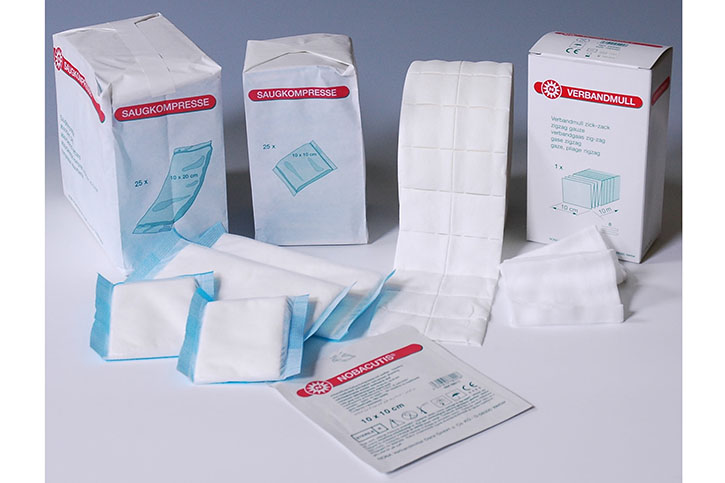 Absorbent compresses, highly absorbent, 10 x 20 cm