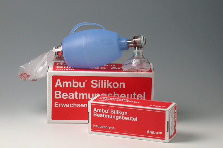 Ventilation bag, silicone with mask